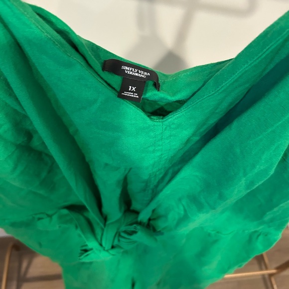 Simply Vera Vera Wang Vibrant Green Jumpsuit - Picture 3 of 3